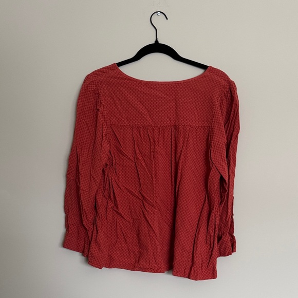 Universal Thread Deep Red V-Neck Blouse - Picture 4 of 6